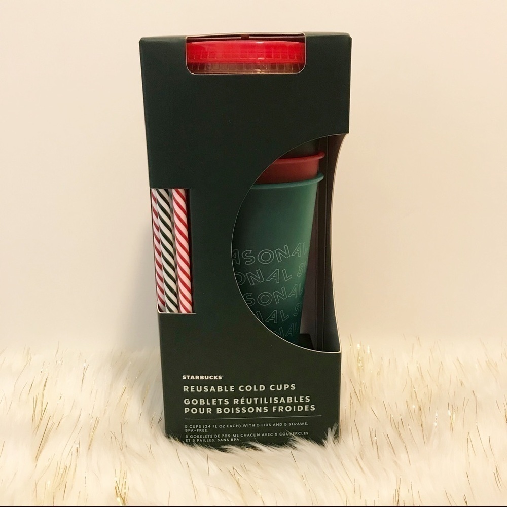 NWT Starbucks 2019 Holiday Reusable Cold Cups - Picture 1 of 4